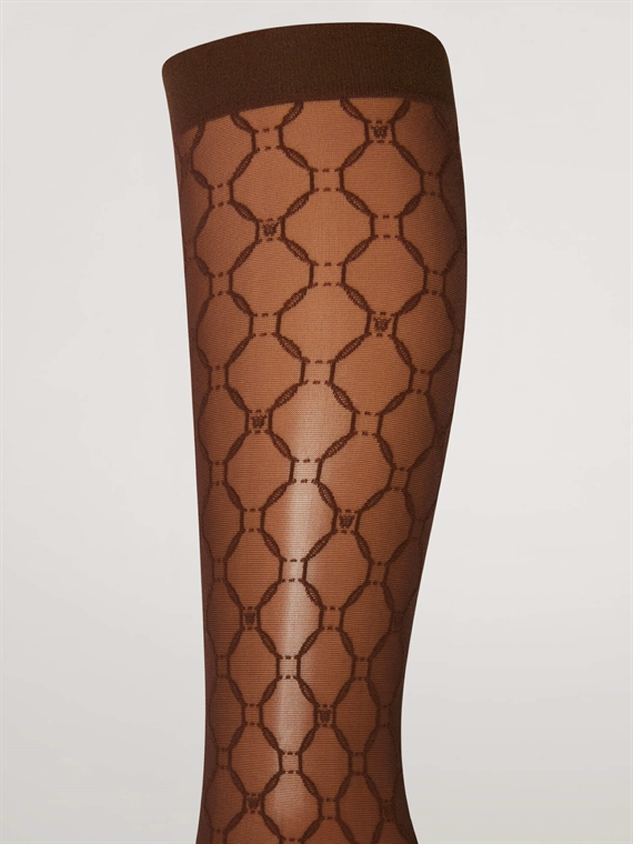 Wolford Monogram Knee-Highs, Umber 